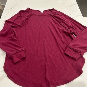 LC Lauren Conrad Fuschia Long Sleeve shirt